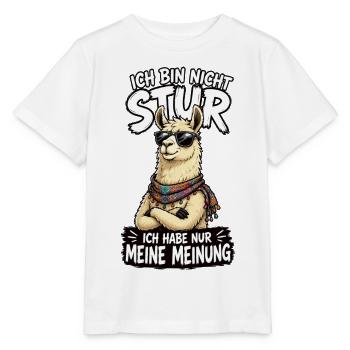 Nicht Stur Lama Meinung Shirt - Stanley/Stella Kinder T-Shirt MINI CREATOR  - Weiß - Vorne - Maike (125cm)