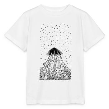 Méduse Minimaliste Noir et Blanc - T-shirt bio MINI CREATOR Stanley/Stella Enfant - blanc - Devant - Maike (125cm)