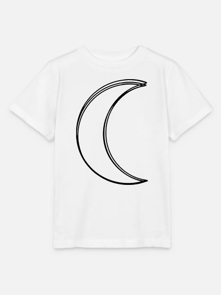 Mond handgezeichnet - Stanley/Stella Kinder T-Shirt MINI CREATOR  - Weiß