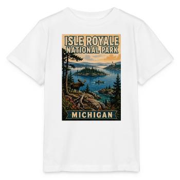Erleben Sie den Isle Royale Nationalpark in Michigan - Stanley/Stella Kinder T-Shirt MINI CREATOR  - Weiß - Vorne - Maike (125cm)