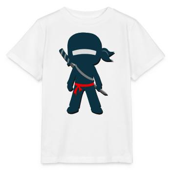 Ninja mit Schwert - Stanley/Stella Kinder T-Shirt MINI CREATOR  - Weiß - Vorne - Maike (125cm)