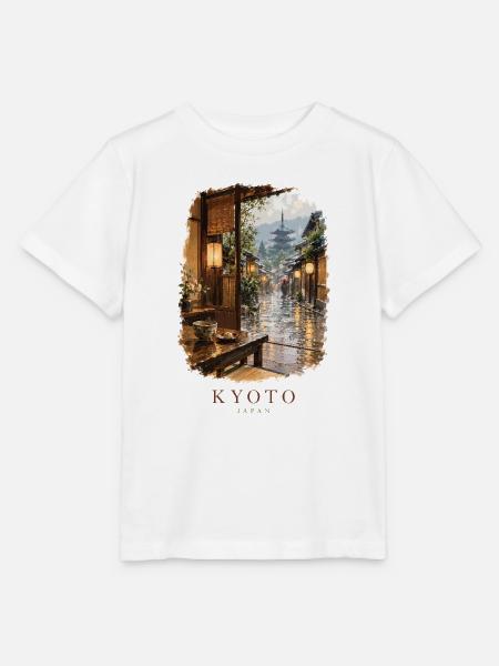Kyoto Japan Friedlicher Teehausblick - Stanley/Stella Kinder T-Shirt MINI CREATOR  - Weiß