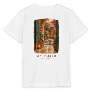 Träume vom marokkanischen Brunnen von Marrakesch - Stanley/Stella Kinder T-Shirt MINI CREATOR  - Weiß - Vorne - Maike (125cm)