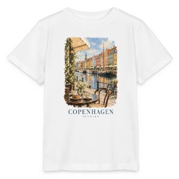 Kopenhagen, Dänemark Gemütlicher Hafen - Stanley/Stella Kinder T-Shirt MINI CREATOR  - Weiß - Vorne - Maike (125cm)