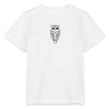 Eule Geometrie - Stanley/Stella Kinder T-Shirt MINI CREATOR  - Weiß - Vorne - Maike (125cm)