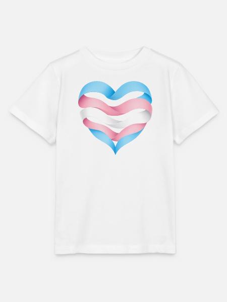 Transgender Herzdesign S1 - Stanley/Stella Kinder T-Shirt MINI CREATOR - Weiß