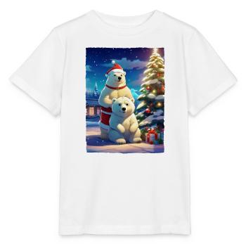 Weihnachten Eisbär 1.3 - Stanley/Stella Kinder T-Shirt MINI CREATOR  - Weiß - Vorne - Maike (125cm)