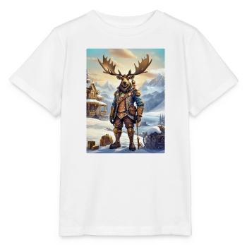 Steampunk Winter Landscape Moose 1.10 - Stanley/Stella MINI CREATOR Kids’ T-Shirt - white - Front - Maike (125cm)