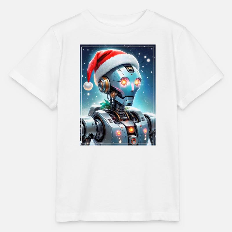 Robot Paysage d’Hiver 1.12 - T-shirt bio MINI CREATOR Stanley/Stella Enfant - blanc