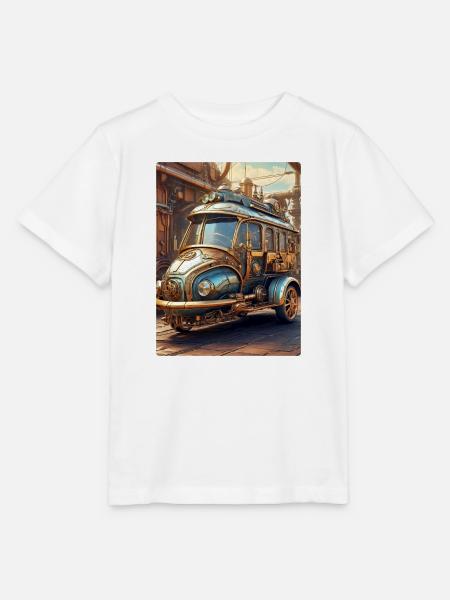 Steampunk Automobile 1.4 - Stanley/Stella Kinder T-Shirt MINI CREATOR - Weiß