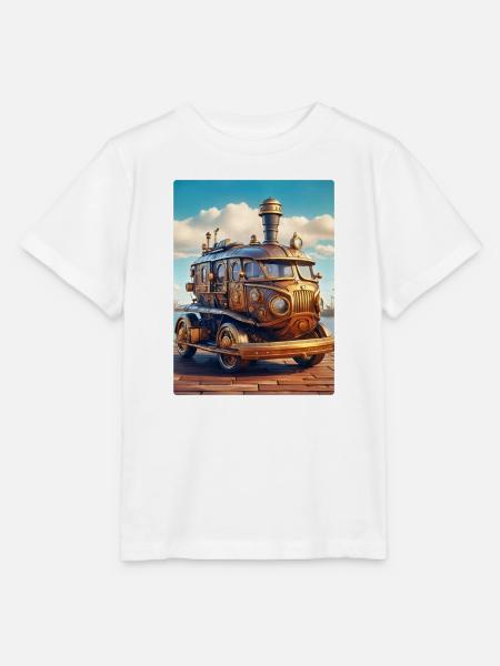 Steampunk Automobile 1.1 - Stanley/Stella Kinder T-Shirt MINI CREATOR - Weiß