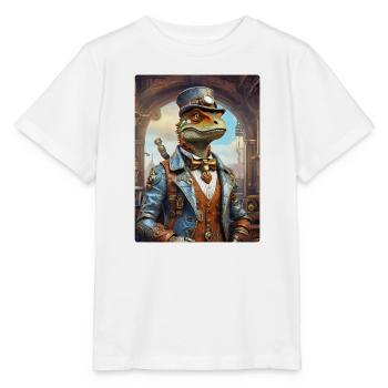 Dino Steampunk 1.20 - T-shirt bio MINI CREATOR Stanley/Stella Enfant - blanc - Devant - Maike (125cm)