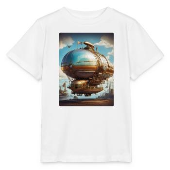 Steampunk Luftschiff 1.4 - Stanley/Stella Kinder T-Shirt MINI CREATOR  - Weiß - Vorne - Maike (125cm)