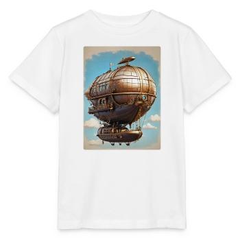 Steampunk Luftschiff 1.6 - Stanley/Stella Kinder T-Shirt MINI CREATOR  - Weiß - Vorne - Maike (125cm)