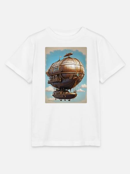 Steampunk Luftschiff 1.6 - Stanley/Stella Kinder T-Shirt MINI CREATOR  - Weiß