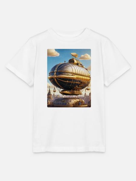 Steampunk Luftschiff 1.11 - Stanley/Stella Kinder T-Shirt MINI CREATOR  - Weiß
