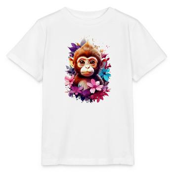 Singe Singe V1 24 14 - T-shirt bio MINI CREATOR Stanley/Stella Enfant - blanc - Devant - Maike (125cm)