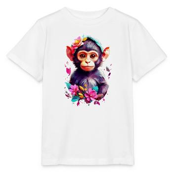 Singe Singe V1 24 16 - T-shirt bio MINI CREATOR Stanley/Stella Enfant - blanc - Devant - Maike (125cm)