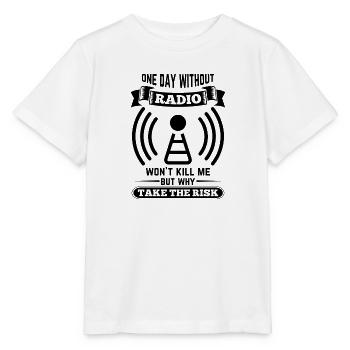 Opérateur radio amateur un jour sans étincelles ne me sera pas - T-shirt bio MINI CREATOR Stanley/Stella Enfant - blanc - Devant - Maike (125cm)
