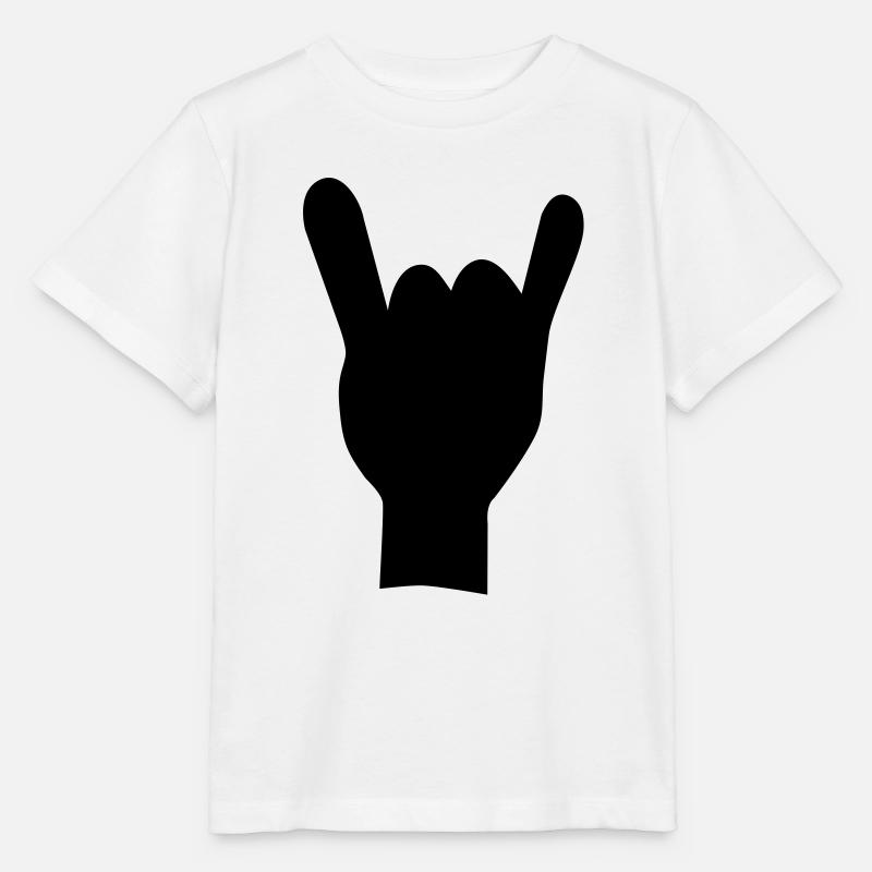 Rock and roll de la main - T-shirt bio MINI CREATOR Stanley/Stella Enfant - blanc