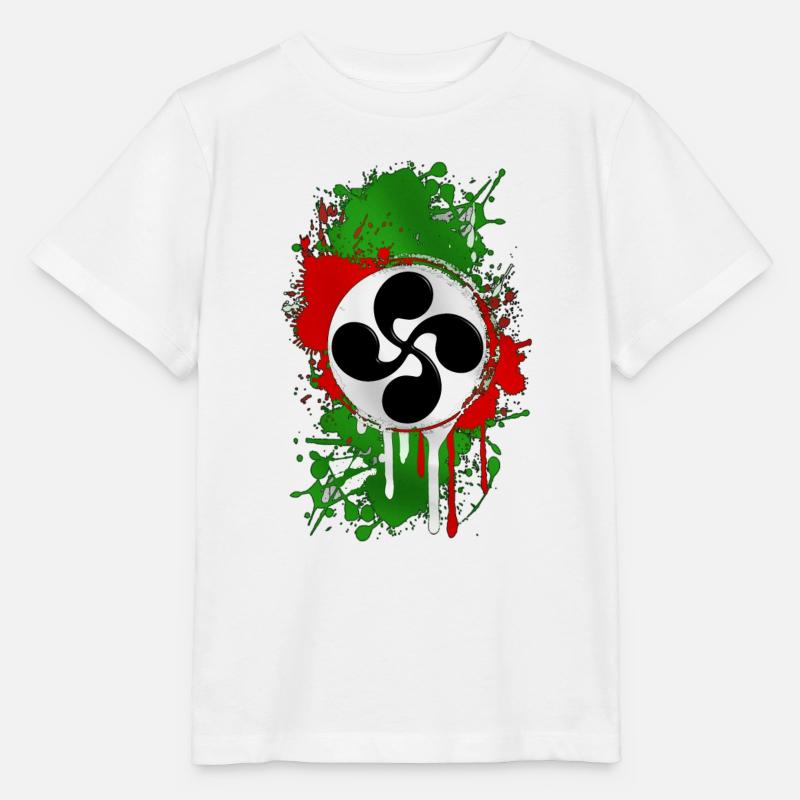 Basque grunge cross - T-shirt bio MINI CREATOR Stanley/Stella Enfant - blanc