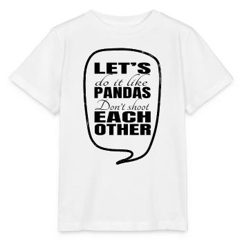Déclaration anti-guerre présent symbole de paix citation cool - T-shirt bio MINI CREATOR Stanley/Stella Enfant - blanc - Devant - Maike (125cm)
