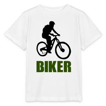 biker - Stanley/Stella MINI CREATOR Kids’ T-Shirt - white - Front - Maike (125cm)