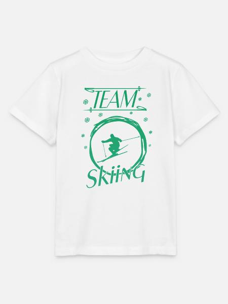 Skiing - Stanley/Stella Kinder T-Shirt MINI CREATOR - Weiß