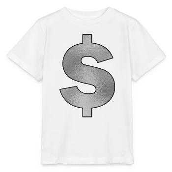 Dollarzeichen Silber - Stanley/Stella Kinder T-Shirt MINI CREATOR  - Weiß - Vorne - Maike (125cm)