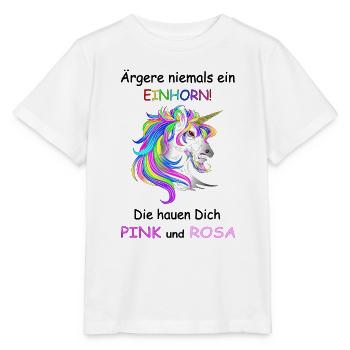 Unicorns don't annoy - Stanley/Stella MINI CREATOR Kids’ T-Shirt - white - Front - Maike (125cm)