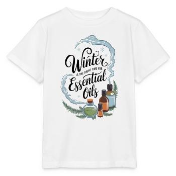 Huiles essentielles Aromathérapie Santé d’hiver - T-shirt bio MINI CREATOR Stanley/Stella Enfant - blanc - Devant - Maike (125cm)