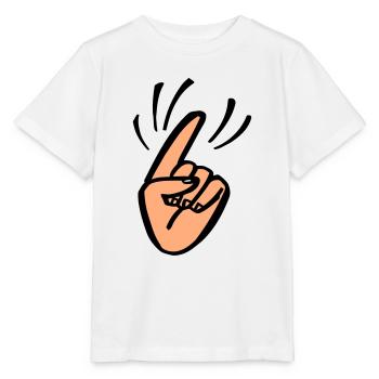 Finger Waggle - Stanley/Stella Kinder T-Shirt MINI CREATOR  - Weiß - Vorne - Maike (125cm)
