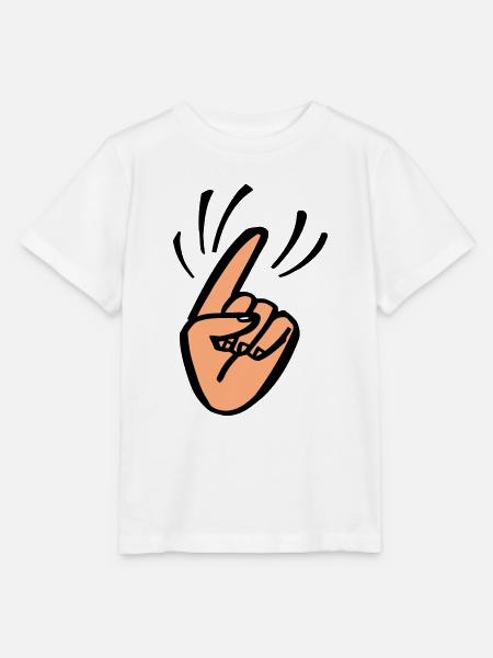 Finger Waggle - Stanley/Stella Kinder T-Shirt MINI CREATOR - Weiß