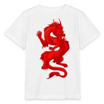 Dragon brillant - T-shirt bio MINI CREATOR Stanley/Stella Enfant - blanc - Devant - Maike (125cm)