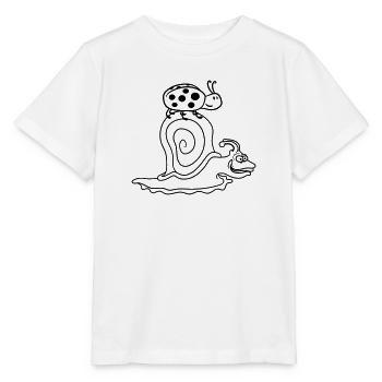 reiten transport marienkaefer punkte schnecke schl - Stanley/Stella Kinder T-Shirt MINI CREATOR  - Weiß - Vorne - Maike (125cm)