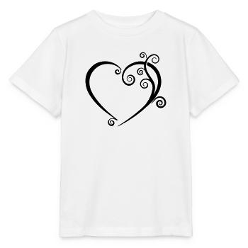 Open Heart - conception créative du cœur - T-shirt bio MINI CREATOR Stanley/Stella Enfant - blanc - Devant - Maike (125cm)