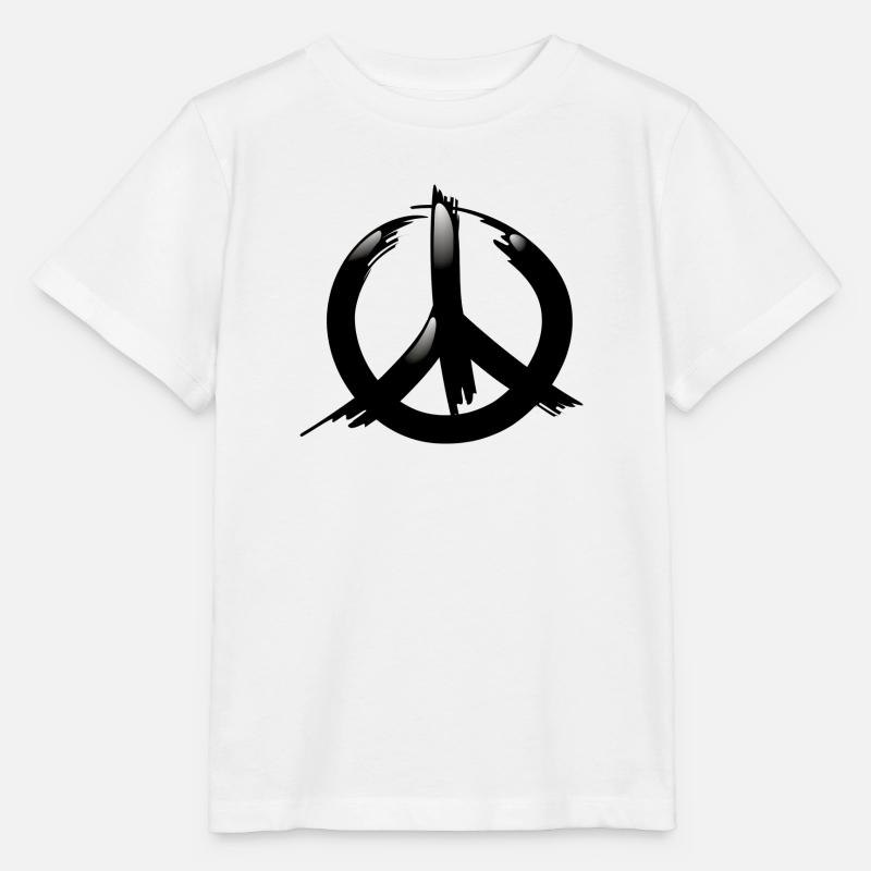 Smiley Peace - Stanley/Stella Kinder T-Shirt MINI CREATOR  - Weiß