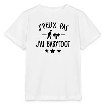 je peux pas j'ai babyfoot - T-shirt bio MINI CREATOR Stanley/Stella Enfant - blanc - Devant - Maike (125cm)