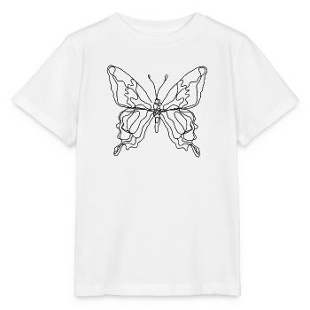 Butterfly - lines drawing - Stanley/Stella MINI CREATOR Kids’ T-Shirt - white - Front - Maike (125cm)