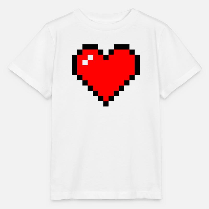 Un cœur pour les geeks - T-shirt bio MINI CREATOR Stanley/Stella Enfant - blanc