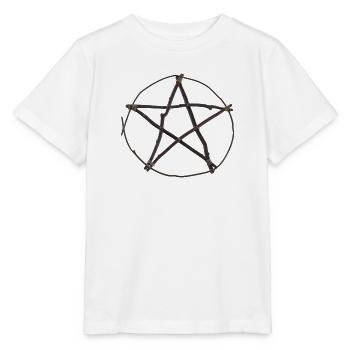 Branch - Twig Pentagram 3D - Stanley/Stella MINI CREATOR Kids’ T-Shirt - white - Front - Maike (125cm)