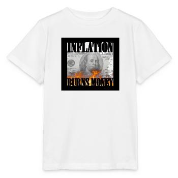 Tshirt design d’argent gonflé - T-shirt bio MINI CREATOR Stanley/Stella Enfant - blanc - Devant - Maike (125cm)