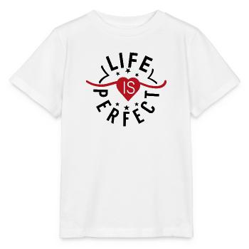 Das Leben ist perfekt - Stanley/Stella Kinder T-Shirt MINI CREATOR  - Weiß - Vorne - Maike (125cm)