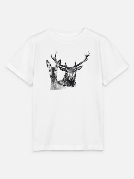 Hirsche und Rehe - Stanley/Stella Kinder T-Shirt MINI CREATOR  - Weiß