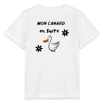 Mon canard en sucre - T-shirt bio MINI CREATOR Stanley/Stella Enfant - blanc - Devant - Maike (125cm)
