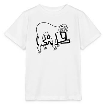 chill faultier entspannen muede chillen haengen sc - Stanley/Stella Kinder T-Shirt MINI CREATOR  - Weiß - Vorne - Maike (125cm)