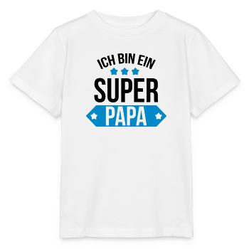 Ich bin ein Super Papa ! - Stanley/Stella Kinder T-Shirt MINI CREATOR  - Weiß - Vorne - Maike (125cm)