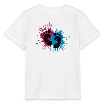 Tinte Baby Füße - Stanley/Stella Kinder T-Shirt MINI CREATOR  - Weiß - Vorne - Maike (125cm)