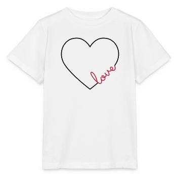 Cadre coeur d'amour - T-shirt bio MINI CREATOR Stanley/Stella Enfant - blanc - Devant - Maike (125cm)