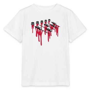 Mélangeur de gouttes de sang - T-shirt bio MINI CREATOR Stanley/Stella Enfant - blanc - Devant - Maike (125cm)